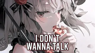 「Nightcore」Besomorph & HALUNA - I Don't Wanna Talk (Lyrics)