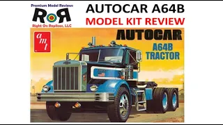 Autocar A64B Semi Tractor 1:25 Scale AMT1099  -Model Kit Build & Review