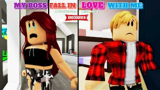 MY BOSS FALL IN LOVE WITH ME...!!! | Brookhaven Movie Roblox | (VOICED)