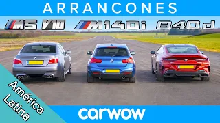 BMW 840d vs M140i vs E60 M5 V10 - ARRANCONES, ROLLING Y PRUEBA DE FRENADO