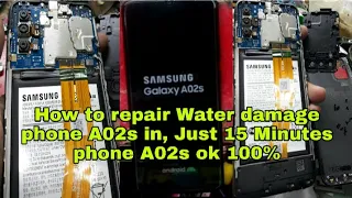 How to repair Water damage phone A02s in, Just 15 Minutes ok 100%, A02s open back cover,
