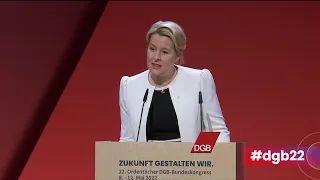 DGB Bundeskongress 2022: Regierende Bürgermeisterin von Berlin Franziska Giffey