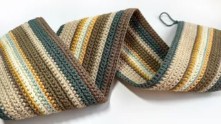😍 From the leftovers I crocheted a cool bag. Great tutorial for beginners!