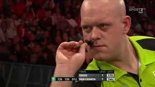 Michael van Gerwen vs Rob Cross | Players Championship Finals | NINE DARTER!