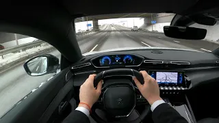 2021 Peugeot 508 HYBRID - Fuel Consumption Check - Highway - POV Test Drive