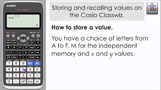 Casio Classwiz fx-991EX - Storing and Recalling Values | Casio Calculator Store Function fx-570EX