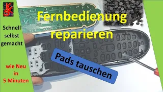 Fernbedienung Reparatur tausch der Leitfähigen Pads