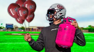 I Kicked HELIUM Footballs And This Happened! (INSANE RESULTS)