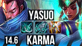 YASUO vs KARMA (MID) | Quadra, 300+ games | BR Diamond | 14.6
