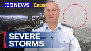 NSW SES on severe Sydney thunderstorms | 9 News Australia