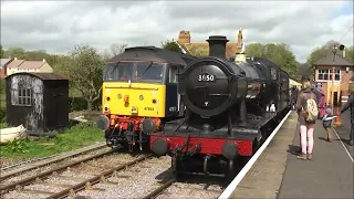 LOTS OF ACTIVITY ON THE WEST SOMERSET RAILWAY STEAM AND DIESEL MID MAY 2014