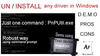 Install any driver in Windows (uses Command prompt) - Robust way.