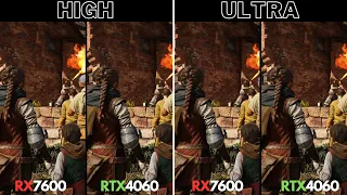 RX 7600 vs RTX 4060 @ 1440p HIGH and ULTRA | 13 Games Tested