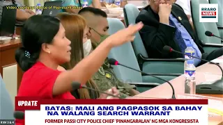 Ex-COP ng Passi City, 'pinangaralan' ng mga kongresista; 'pagpasok sa bahay na walang warrant mali'