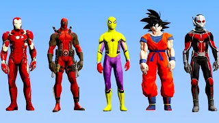 GTA 5 Epic Ragdolls | Goku and Super Heroes Jumps/fails Episode 106 (Euphoria Physics)