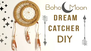 Boho Moon Dreamcatcher DIY | DIY Super Easy Way to Make a Dreamcatcher | Step by step tutorial