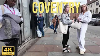 Coventry - City Tour 2024| Walking The Streets of Coventry | Central Coventry Walk [4K HDR]