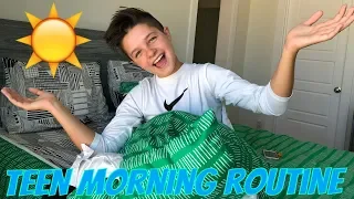 My teenage morning routine | Brock and Boston