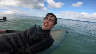 surfing muizenberg with kerbs