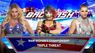 WWE 2K24 FULL MATCH: Rhea Ripley vs. Asuka vs. Charlotte Flair: WrestleMania Backlash 2021