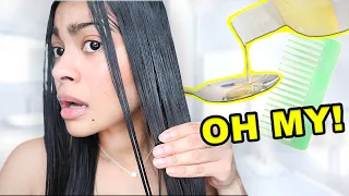 I Left CASTOR OIL in my hair OVERNIGHT & THIS HAPPENED *best results ever!*