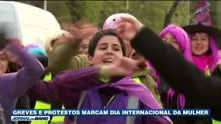 Greves e protestos marcam Dia Internacional da Mulher