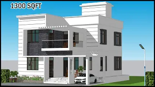 1300 SQFT 5BHK 3D House Plan | 32x41 Latest House Design | Modern Villa Design | Gopal Architecture