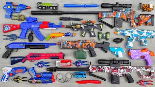 Collecting Senapan NERF war GUNS, Senapan Pistol, Gear Light AK47 Gun, Sniper Rifle, Spiderman Gun