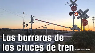 Aquí no hay barreras en los cruces. Esta es la función de las barreras en los cruces de trenes.