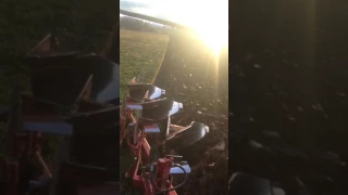 Plowing the corn field