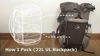 How I Pack My Ultralight Gear to a 22L Backpack