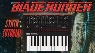 Blade Runner Vangelis Synth Tutorial. Korg Monologue