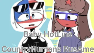 💮Baby HotLine💮/Animation meme// Countryhumans RusAme// Russia x América//Flash Lights!!/Read Desc