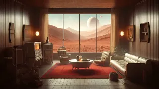 Jazz from Speakers in Martian Colony Home - Ambient Sounds of Mars | 3hours - background music