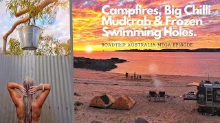 OUTBACK CAMP FIRES | BIG CHILLI MUDCRAB | FROZEN SWIMMING HOLES & A FINGER IN A BUM...............