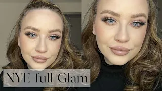 NYE PARTY MAKEUP GLAM | christmasy party nye glam | maxine lee harris