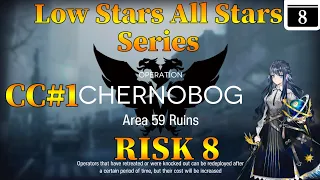 Arknights CC#1 Area 59 Ruins Day 8 Risk 8 Guide Low Stars All Stars with Astesia