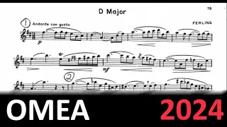 2023-24 OMEA All-State Band Saxophone Audition Music: D Major (Ferling/Voxman)
