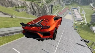 BeamNG Car Jump Arena Crashes #4