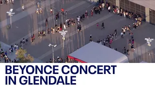 Beyonce fans gather at Glendale's State Farm Stadium