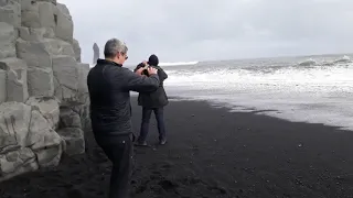 THE MOST DANGEROUS BEACH IN ICELAND, "BLACK SAND BEACH",(REYNESFJARA) 15/7/18.