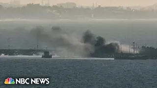 Video shows Israeli bombardments on 'Hamas naval targets at sea'