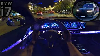 2023 BMW i7 xDrive60 | night city POV drive