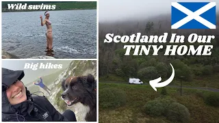 Students explore Scotland in their tiny home! | Van-Life with rescue dog | DIY camper conversion