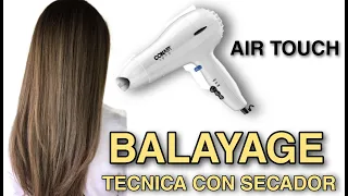 BALAYAGE técnica FÁCIL AIR TOUCH con secador de cabello