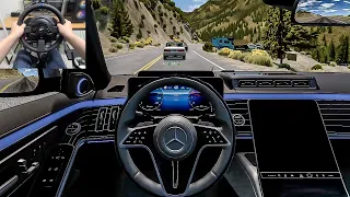 BeamNG Drive - 2022 Mercedes Benz S580 4MATIC [Steering Wheel gameplay]