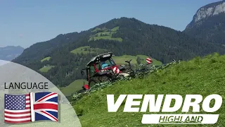 Vendro Highland – KRONE Rotary tedder for steep slopes