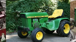 when did john deere switch from 4 legged deere and green grill on garden tractors