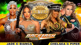 Bianca Belair & Jade Cargill vs Chelsea Green & Piper Niven Tag Title Full Match WWE Backlash 2024