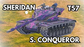 Sheridan • T57 Heavy • Super Conqueror | WOT Blitz Ace Mastery Gameplay